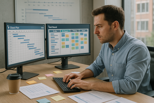 Project manager humano desarrollando poryecto
